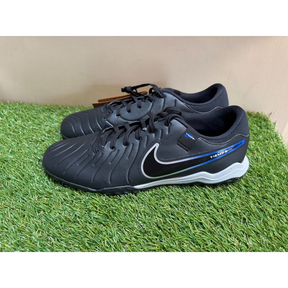 Nike Tiempo Legend 10 Academy Turf Soccer Shoes DV4342-040 Black Blue Men's 10